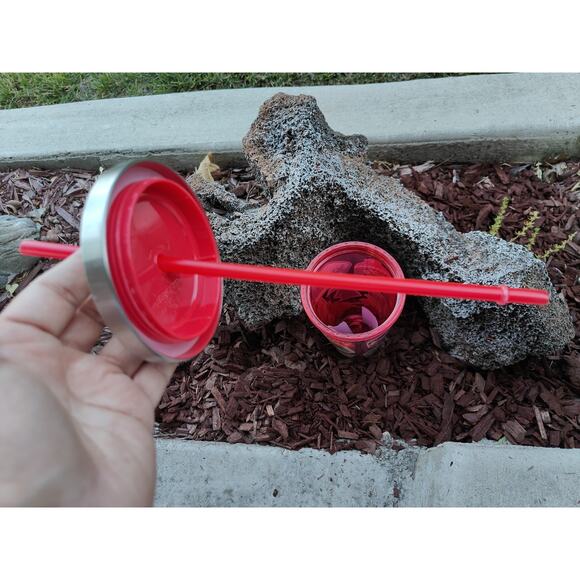 LIMITED EDITION Dutch Bros 2024 Christmas Tumbler Red Plastic Cold Drink Cup 24z - Picture 9 of 9